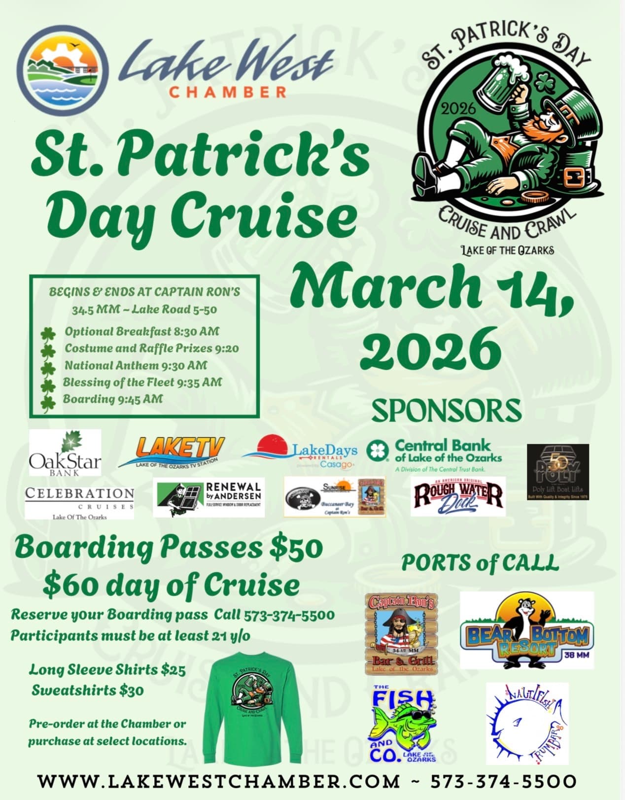 St. Patrick's Day Cruise at Lake of the Ozarks with Captain Ron’s photo 4