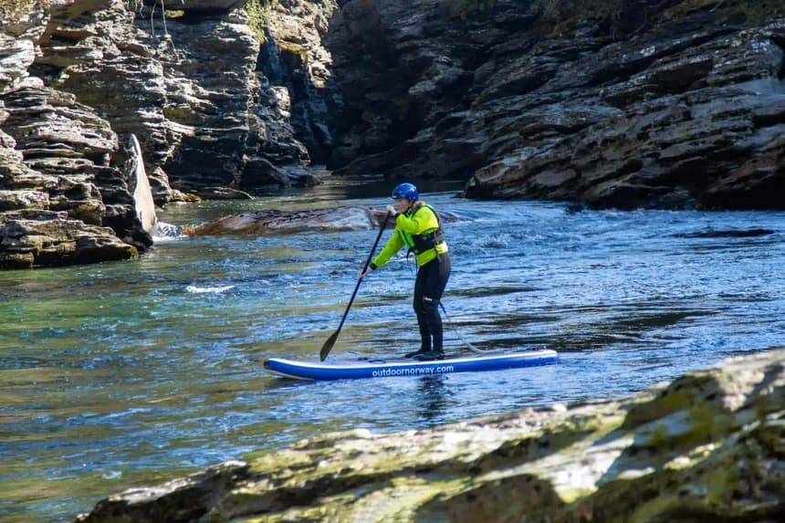 River SUP on Voss River with Outdoor Norway in Norway
