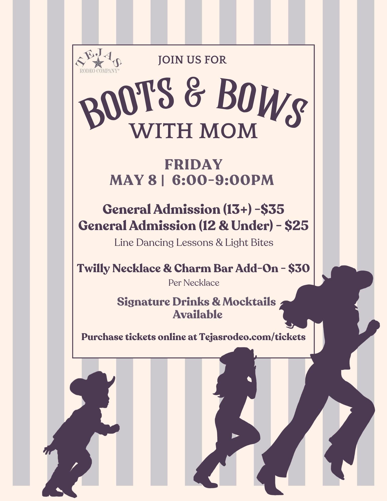 Boots & Bows with Mom: Line Dancing & Twilly Charm Bar at Tejas Rodeo photo 1
