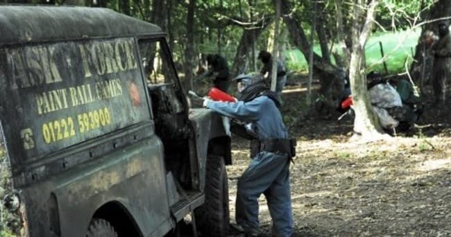 Junior Paintball Action at Taskforce Paintball, Wales