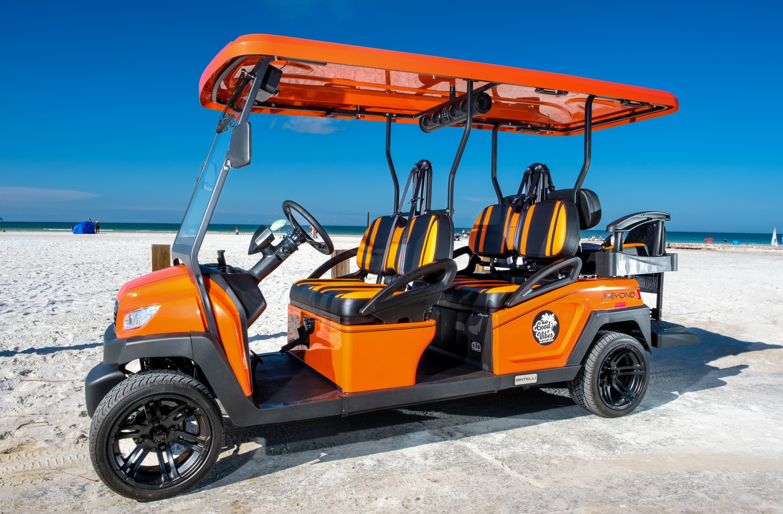 Outdoor Fun & Convenience: 6 Seat Electric Golf Cart Rental at Good Vibes Island Rides
