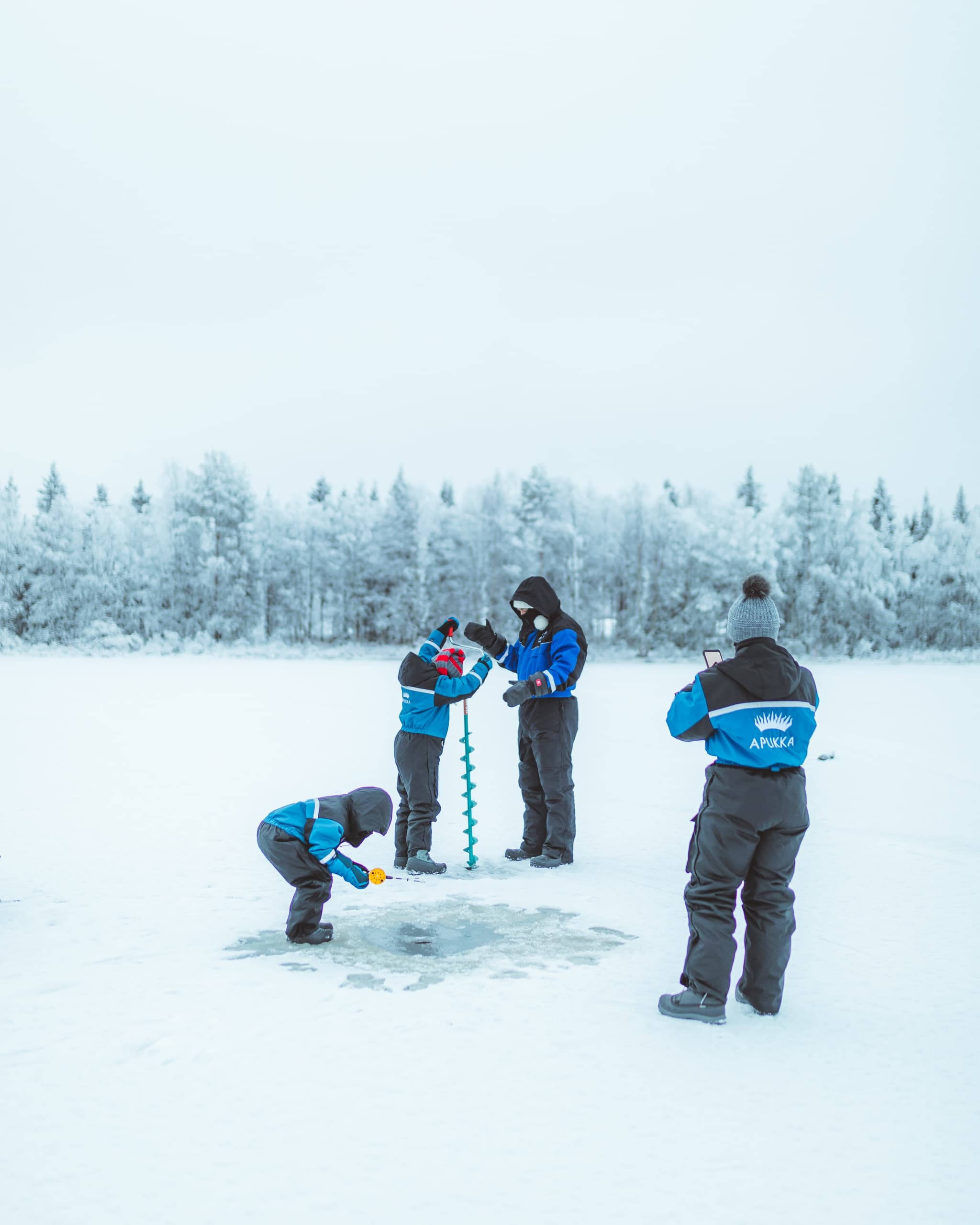 Ice Fishing in Rovaniemi with Apukka Resort