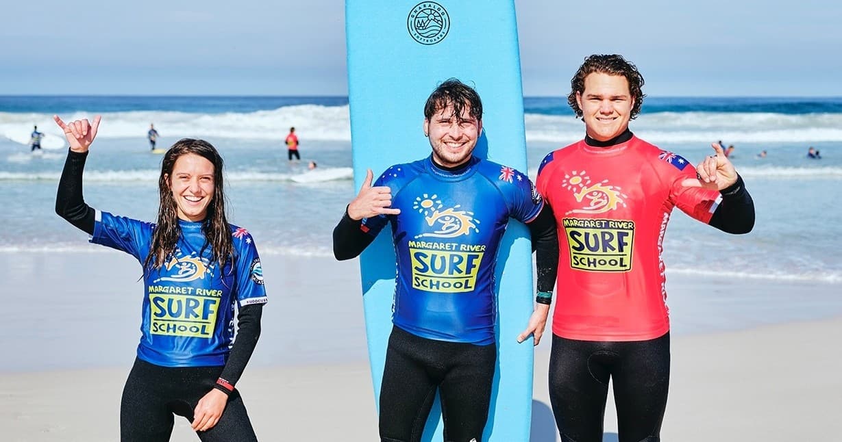 Private Group Surf Lessons at Margaret River Surf School