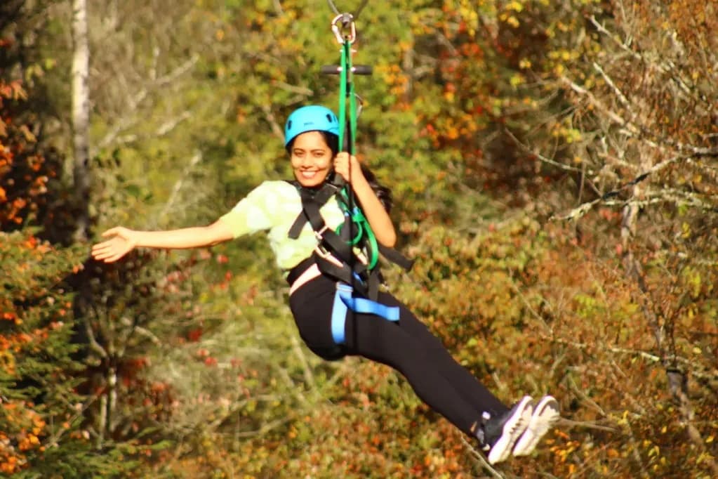 Waterfall Canopy Zipline at Foxfire Adventure Park in Sevierville