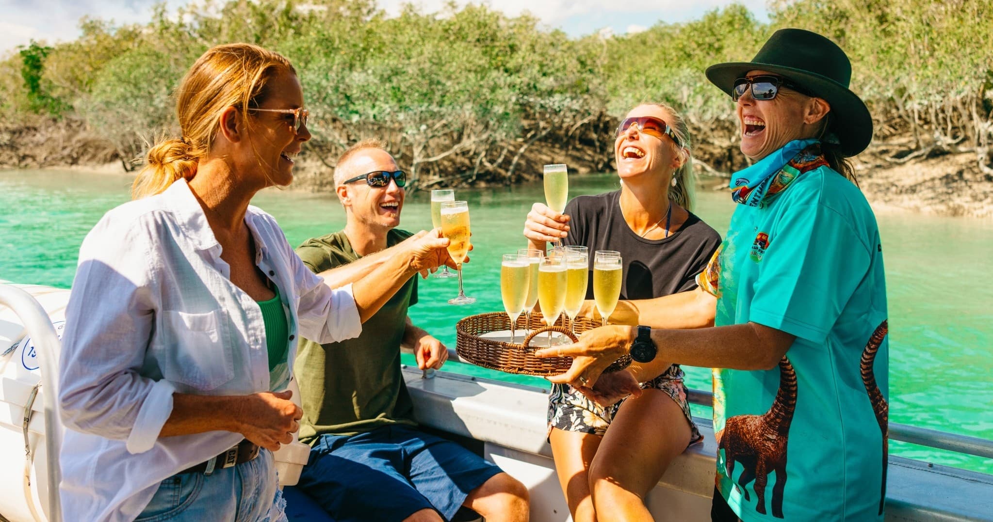 Roebuck Bay Cruise on the Brahminy Kite — Broome Eco Cruise with Sparkling Wine