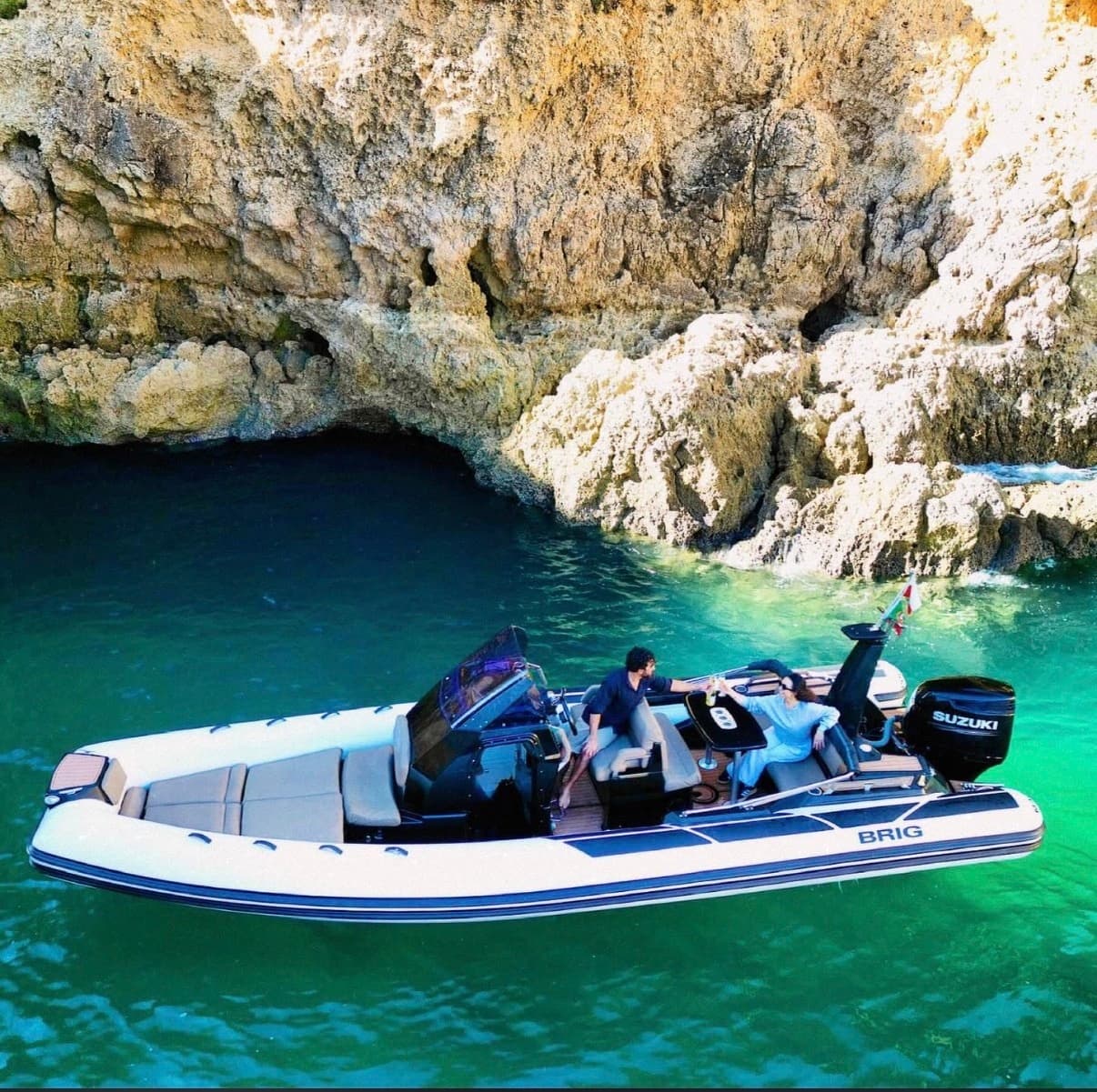 Private RIB Charter from Lagos to Benagil Caves, Dolphin Watching & SUP
