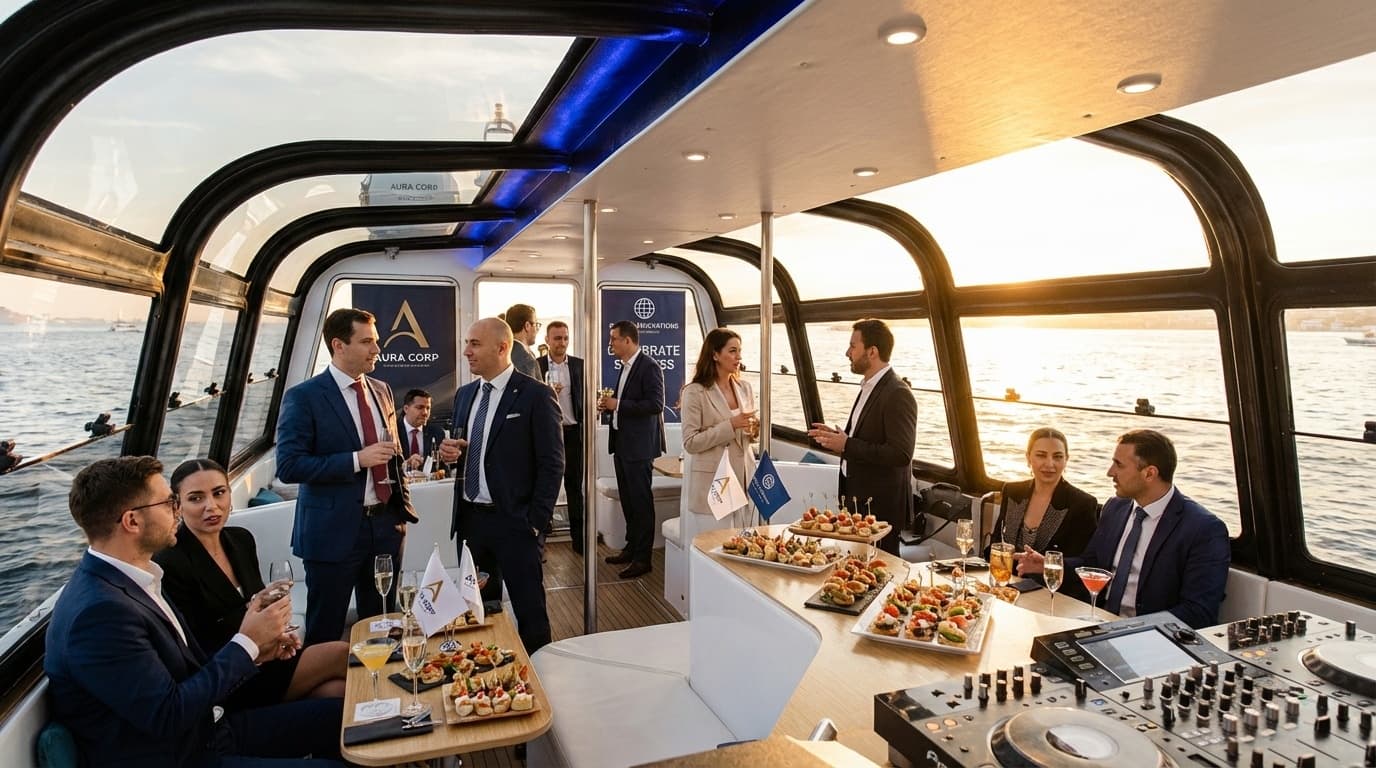 Sunset Team-Building Cruise on the Tagus: Lisbon Luxury Boat, Drinks & Group Activities