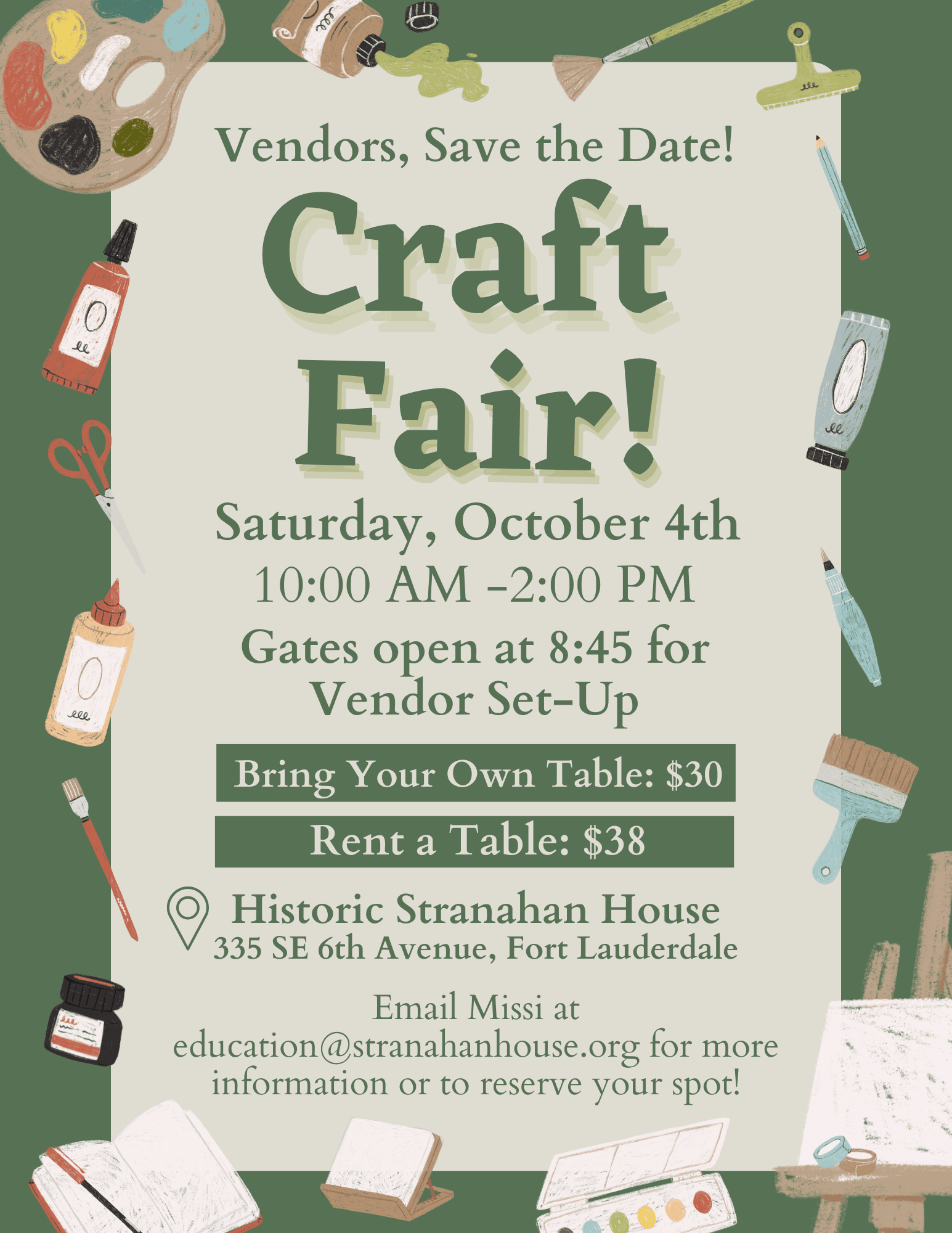 Craft Fair Vendor Booking in Fort Lauderdale, FL