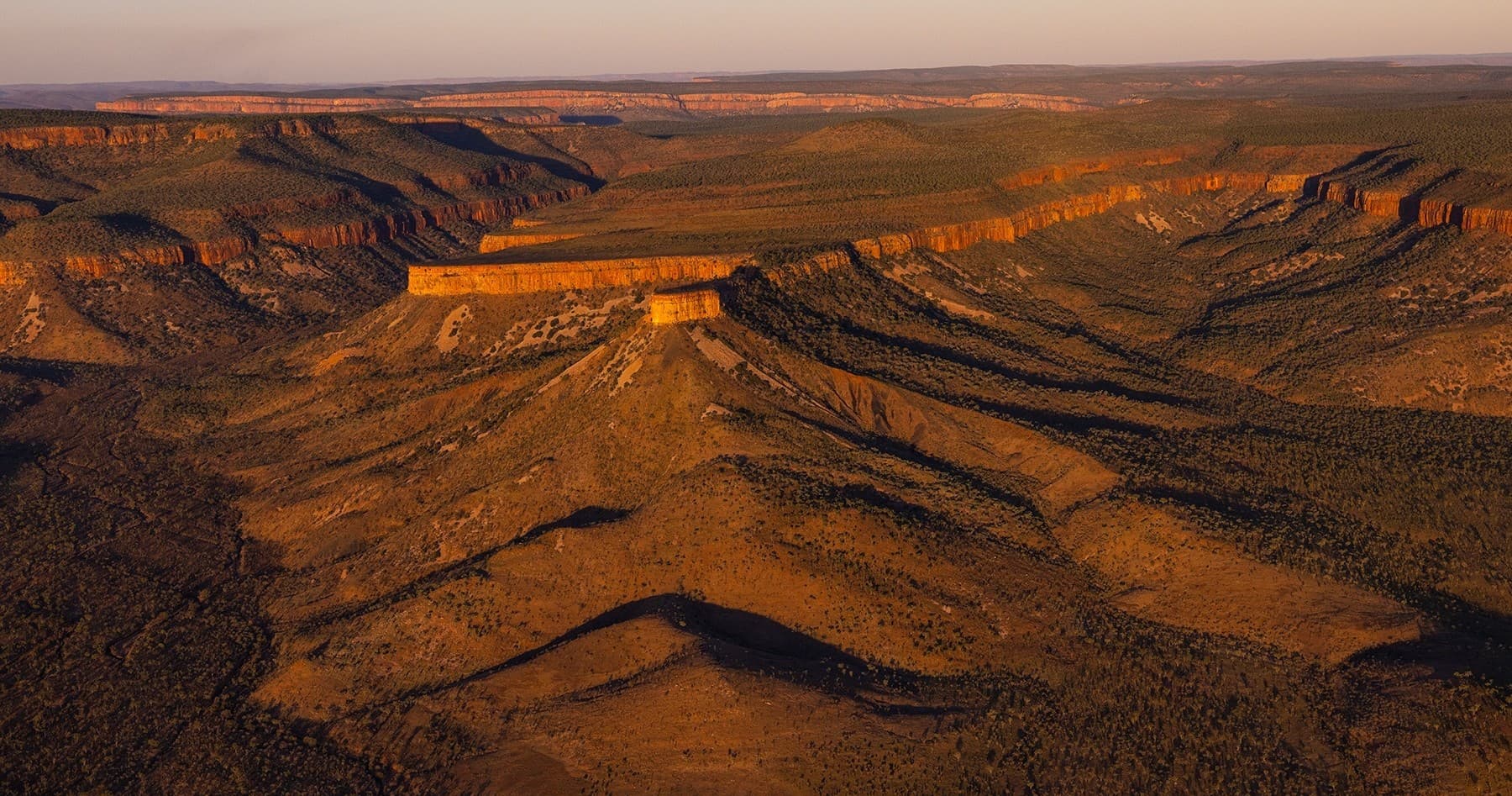 Cockburn Range Sunset Flight: Helicopter Views Over El Questro and the Pentecost River