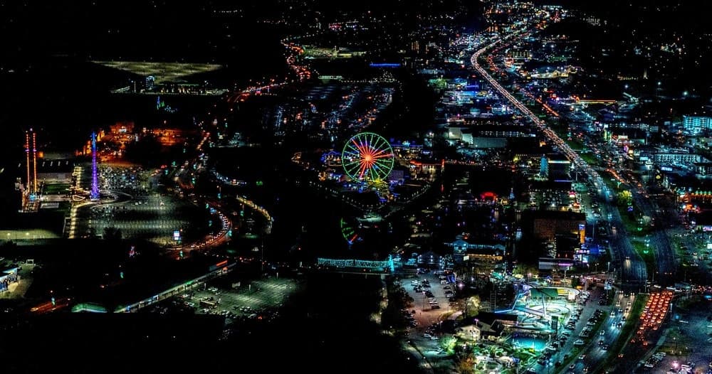 Night Flight over Smoky Mountain Lights with Scenic Helicopter Tours