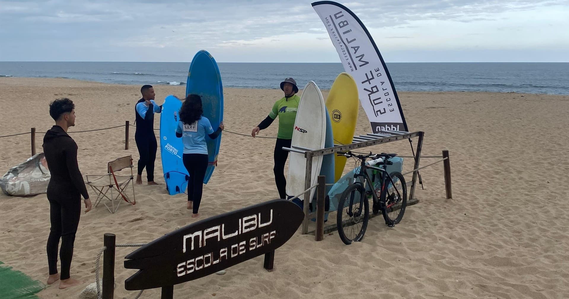 Surf Rental Experience with Malibu Escola de Surf in Gaia