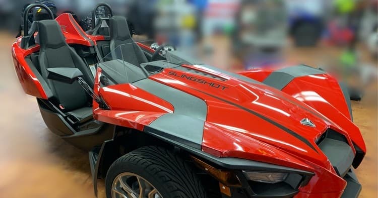 Land Adventures with Firecracker Red Polaris Slingshot at Orange Beach