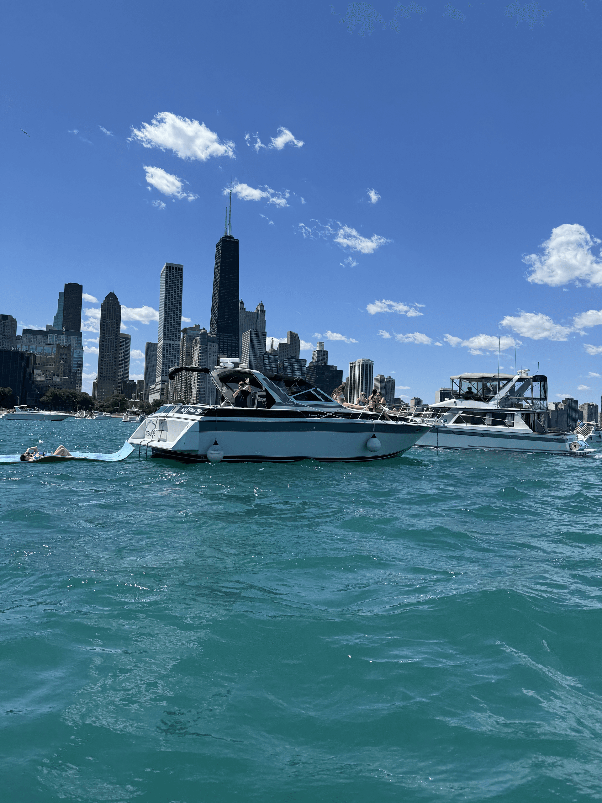 Two Yacht Party Tie Up on Lake Michigan with Ace Yachting