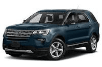 Dark SUV parked, spacious cargo touring vehicle for outdoor trips