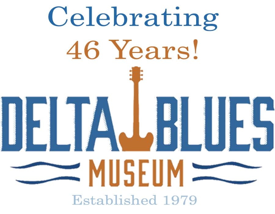 Delta Blues Museum logo banner promoting blues heritage exhibit