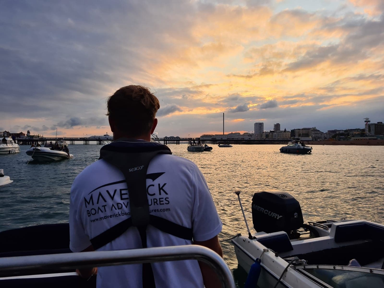Sunset cruise to Fatboy Slim at Brighton Beach — live offshore experience