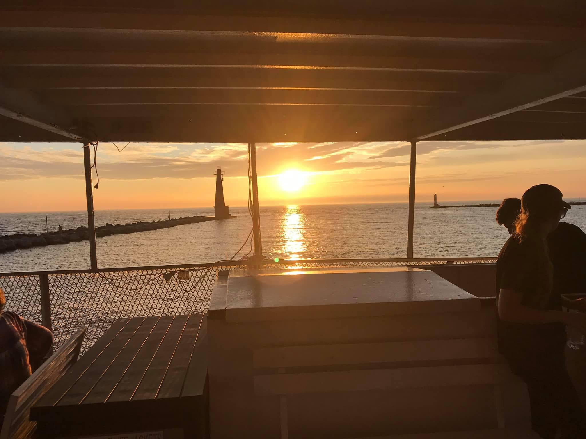 Water Activities: Sunset Cruise on Muskegon Lake and Lake Michigan
