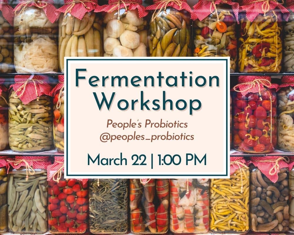 Fermentation Workshop with People's Probiotics in Savannah: Hands-On Vegetable Fermentation with Erin