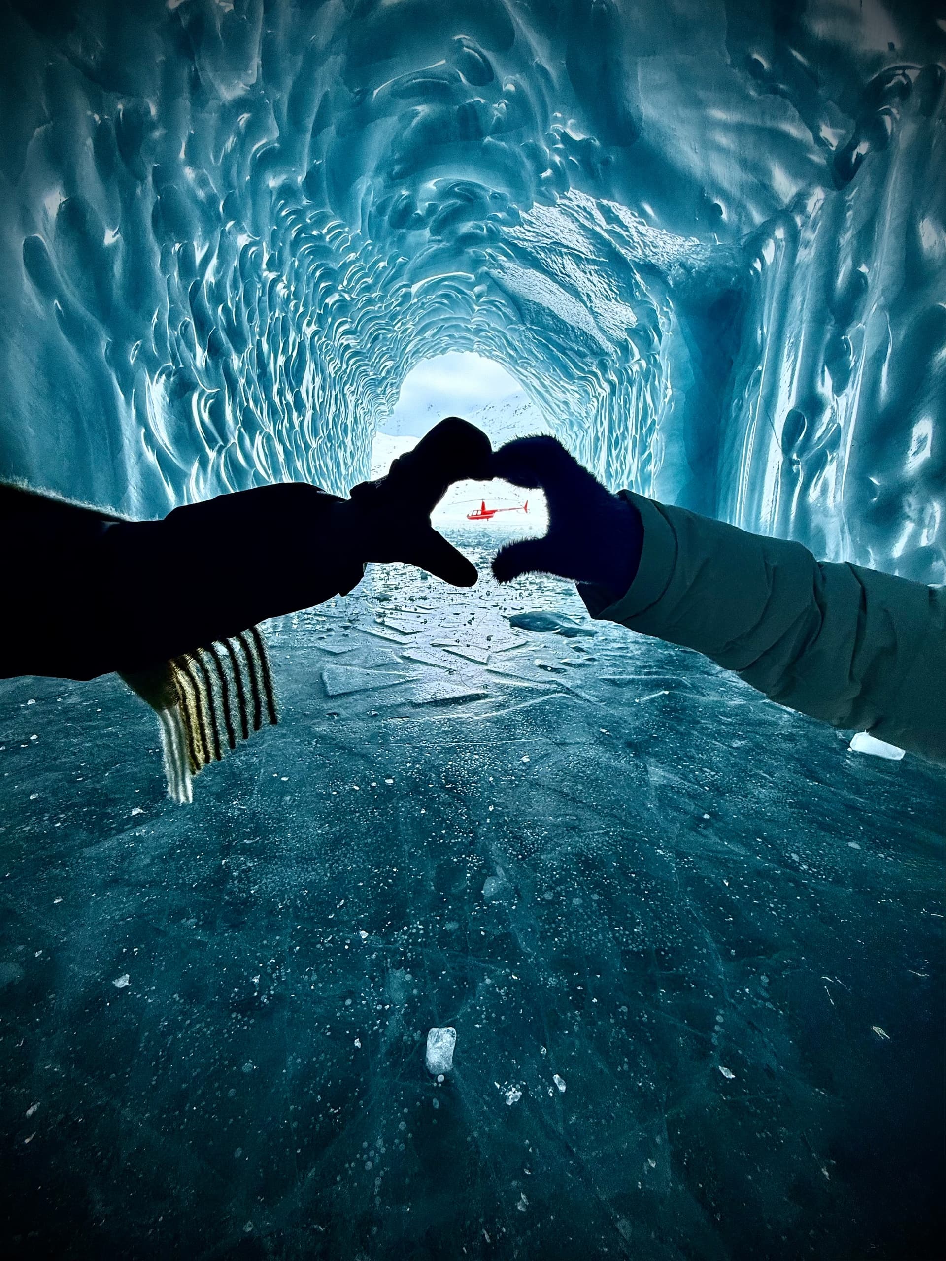 Explore Alaska’s Majestic Double Winter Ice Caves on a Guided Tour