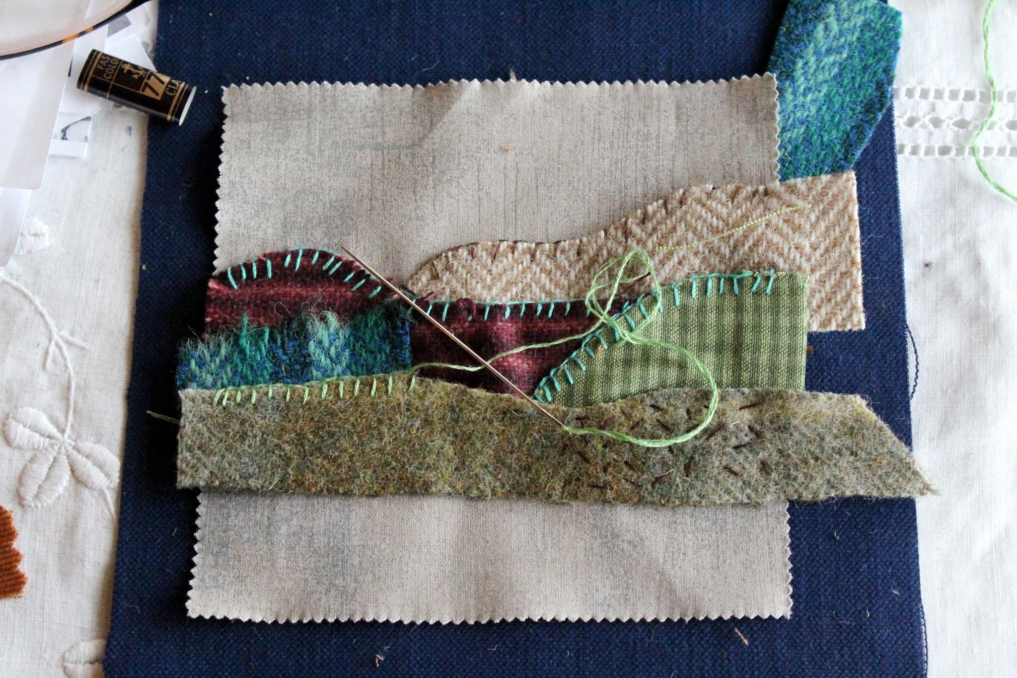 tweed-and-tartan-slow-stitching-workshop-solsgirth-house-dollar photo 2