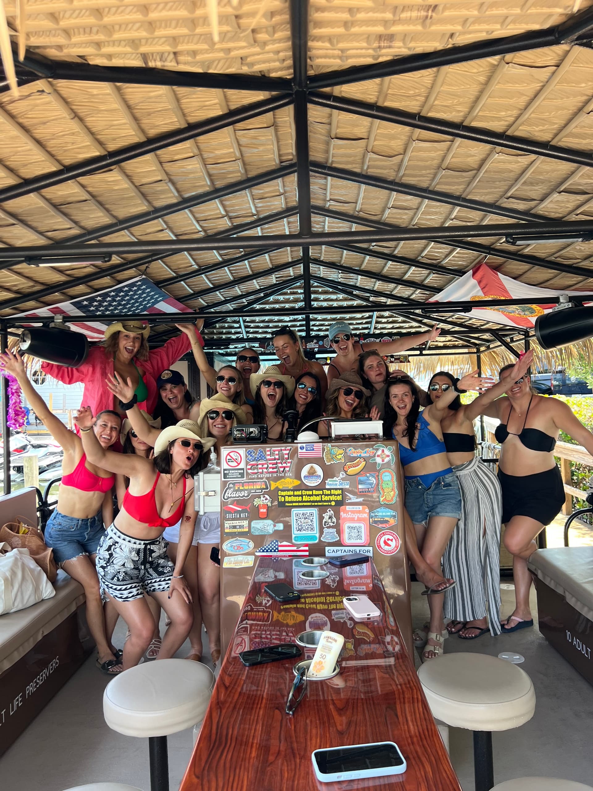 Shipfaced Booze Cruise with Parasail Siesta in Siesta Key