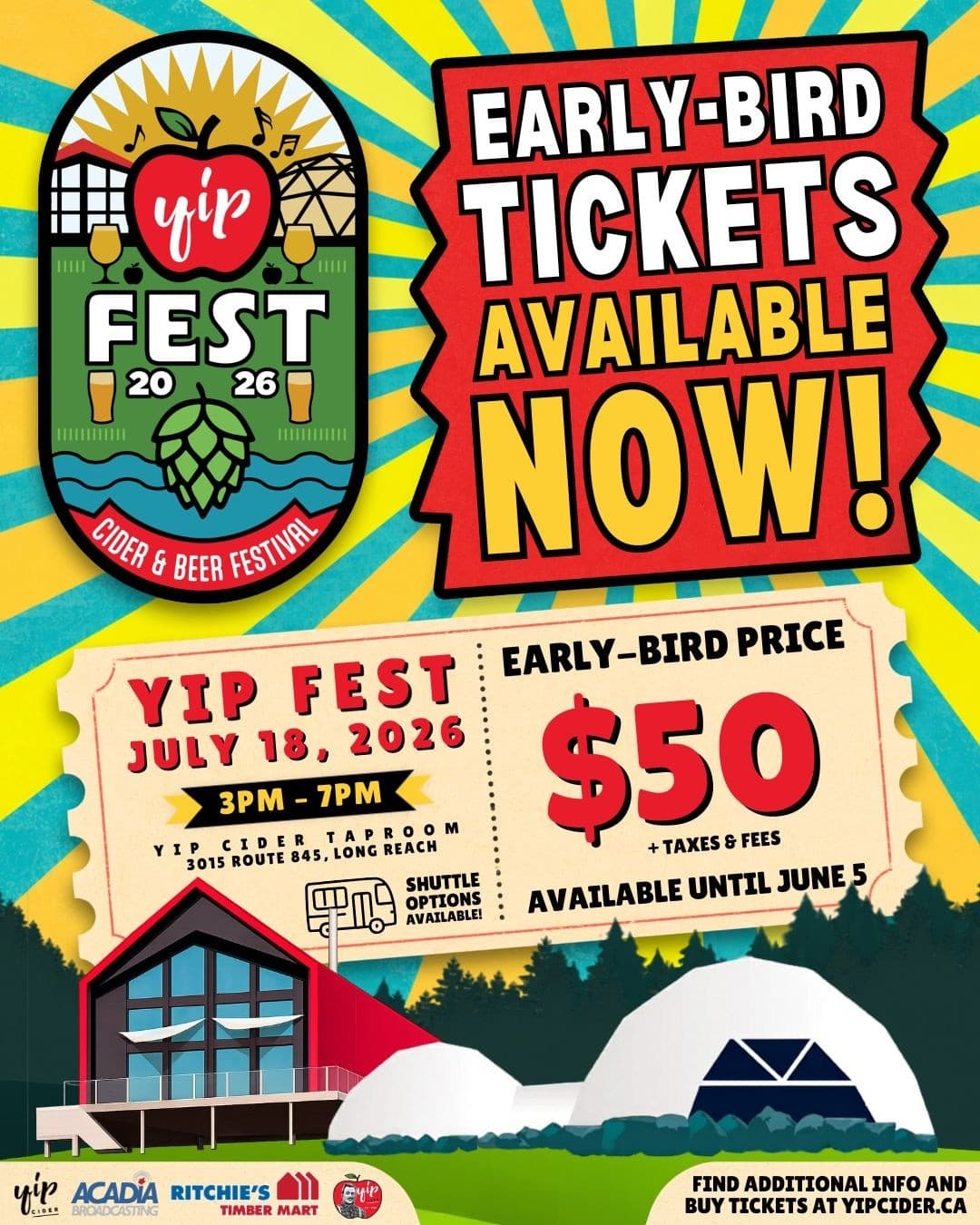Yip Fest 2026: Riverside Cider & Beer Festival at Yip Cider on Kingston Peninsula
