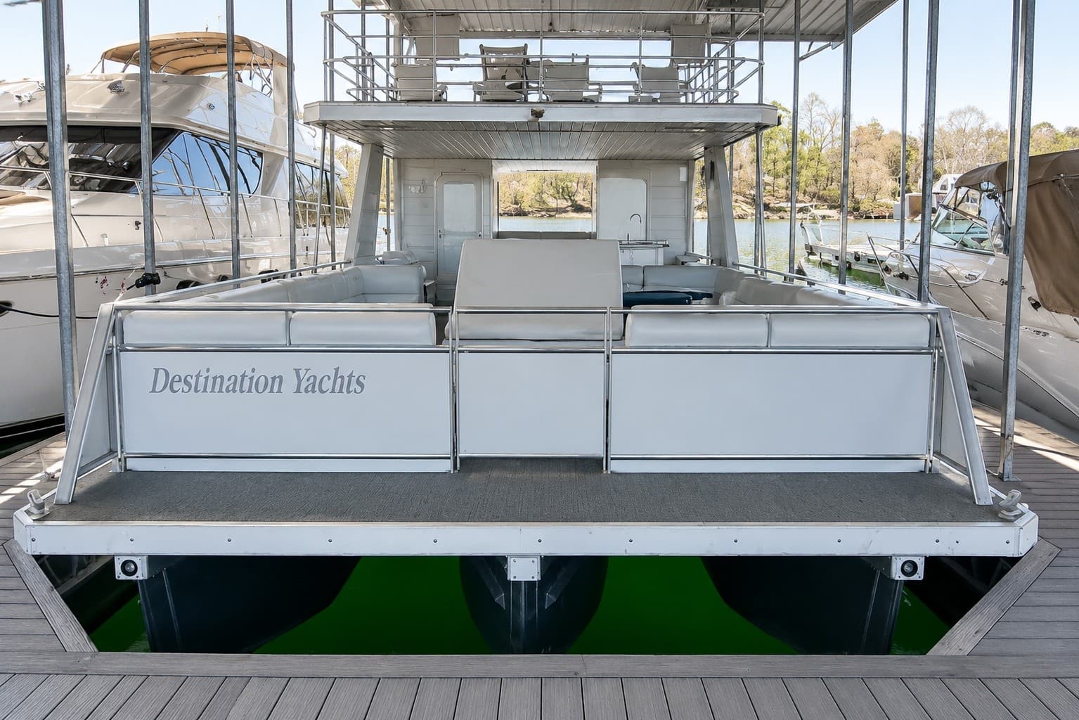 Big Days on Lake Travis: 45ft Double Decker Destination Yacht Party Barge photo 2