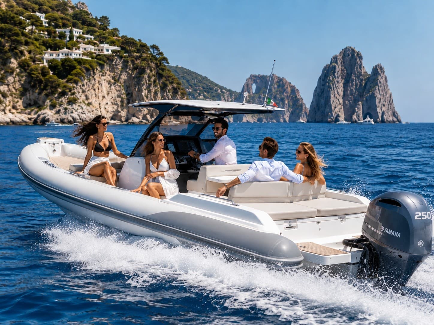 Powerboat to Ischia's Hidden Coves: Rent a 250 CV Gommone for Coastal Exploration photo 1