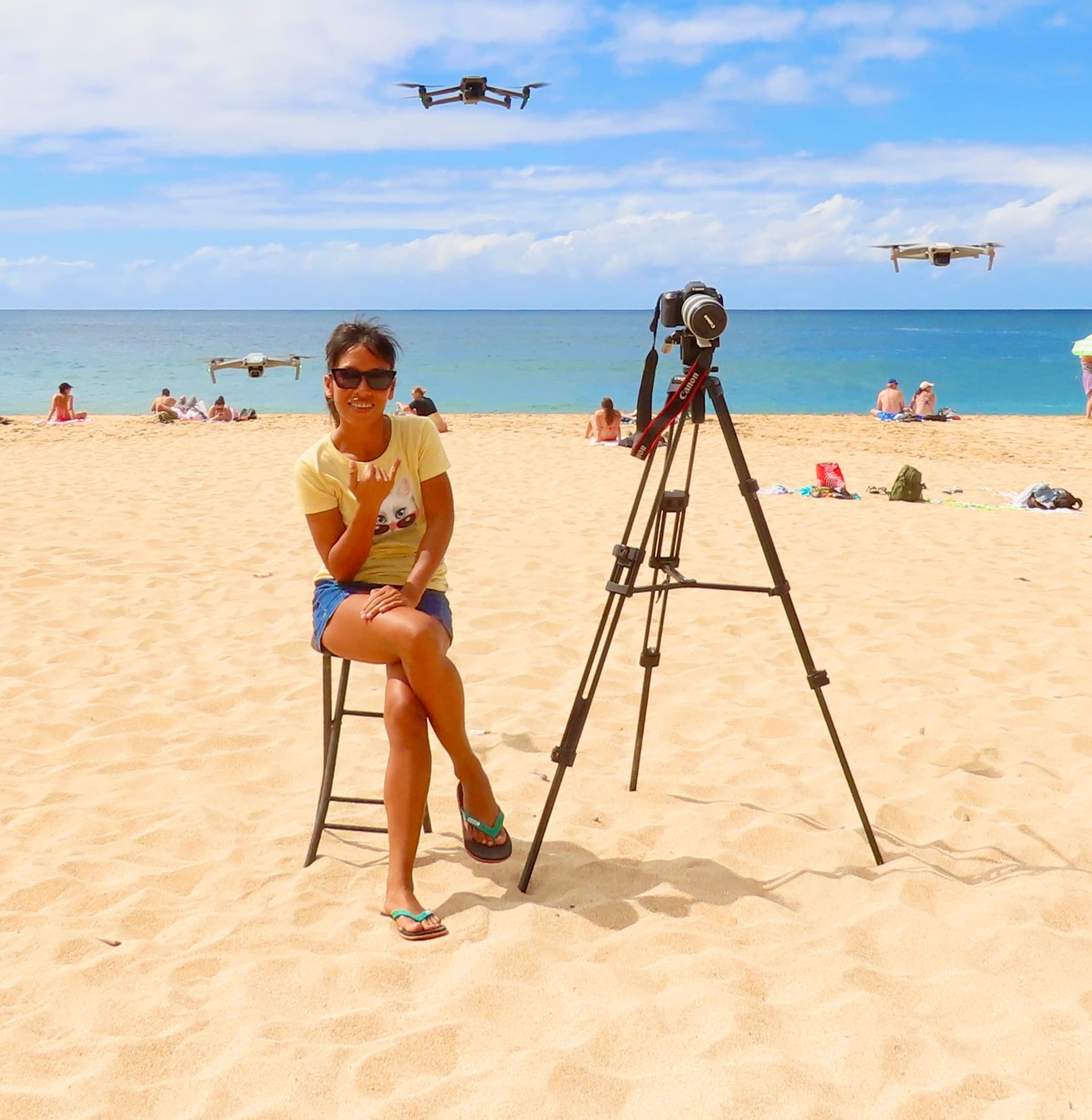 Drone Surfing Action with Hawaii Surfing Academy on Oahu