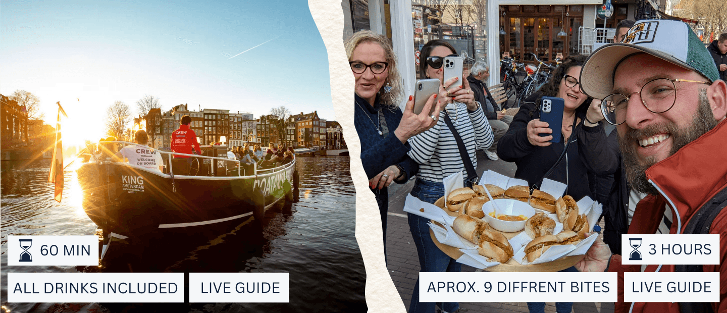 Canal Cruise & Food Tour Adventure with Boat Amsterdam