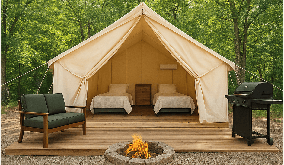 Glamping - Late Night: Moonlit Getaway Near Tahlequah, Oklahoma