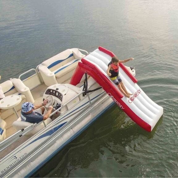Pontoon Slide on Lake Carlos: Rent a Connelly Pontoon Slide for Family Fun
