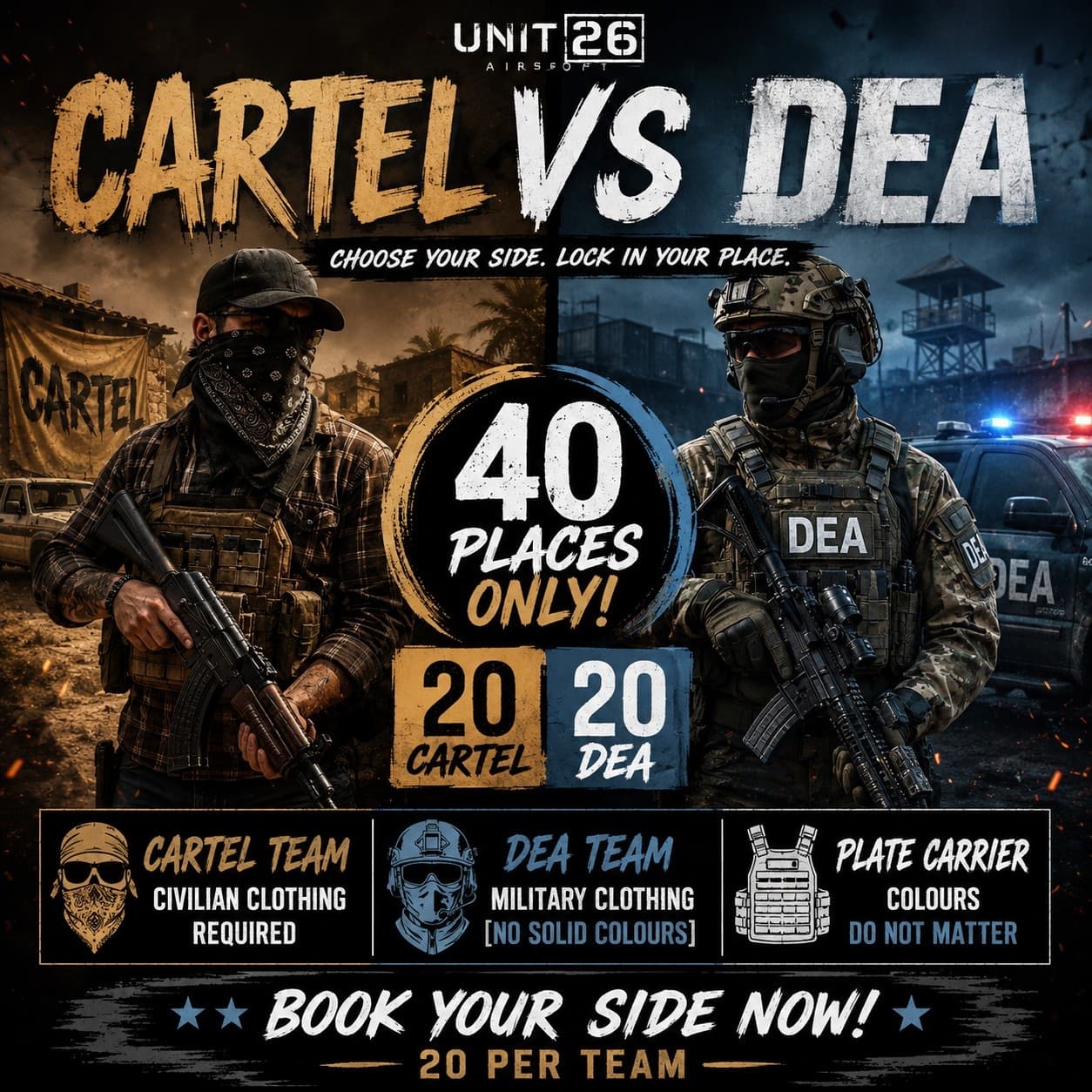 Cartel vs DEA Theme Game: High-Octane Airsoft Missions in Kingston upon Hull photo 1