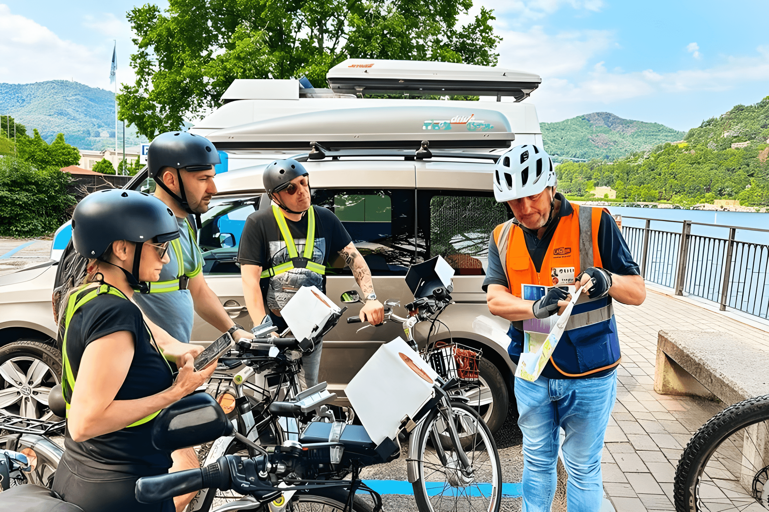 Tour in eBike della città con iPad e Tour Leader