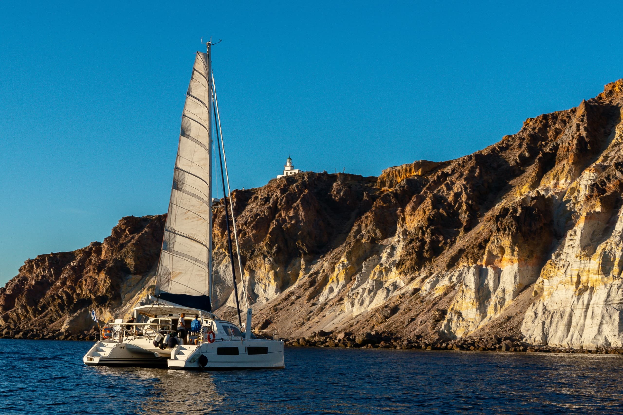 Private 3-Hour Catamaran Cruise Around Santorini Caldera photo 3