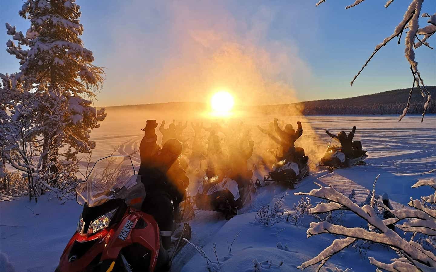 Snowmobile Arctic Adventure with Kiruna Guidetur in Swedish Lapland
