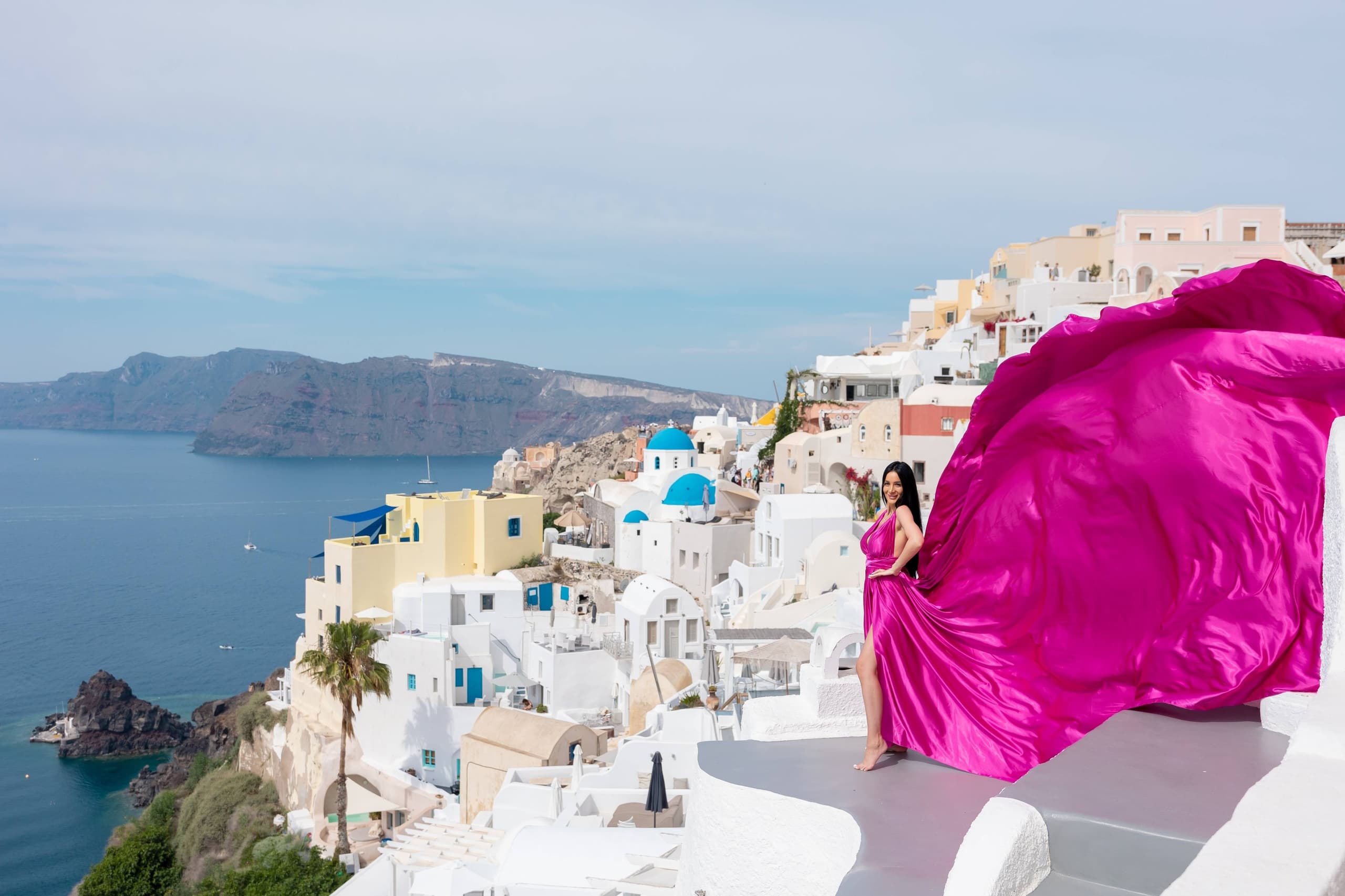 Flying Dress Photoshoot with Picster in Oia, Greece