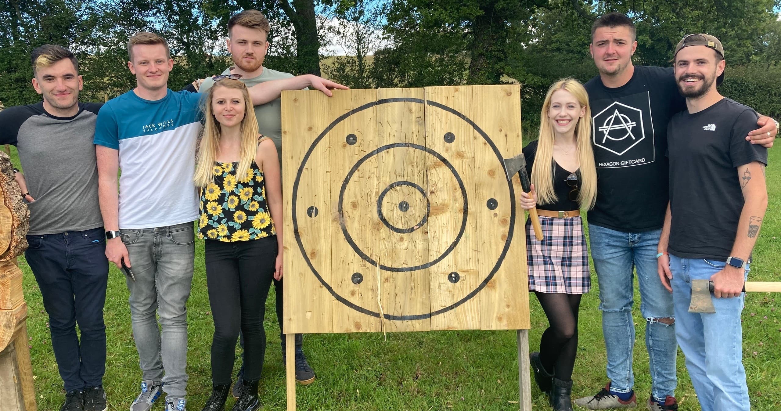 Axe Throwing at The Viking Games in Ewyas Harold, England