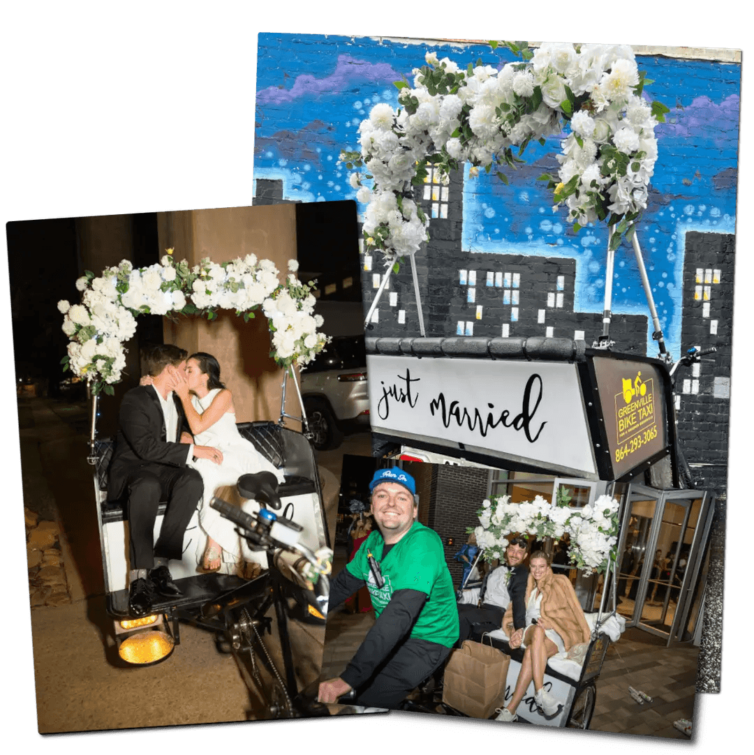 GBT Wedding Bike by Greenville Bike Taxi in South Carolina