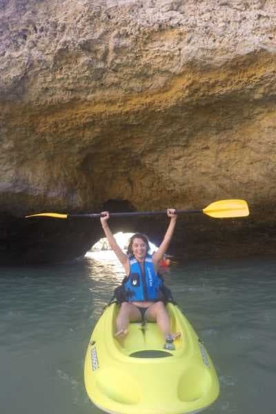 Paddle Albufeira’s Hidden Caves and Cliffs: Guided Kayak Tour from Praia do Castelo photo 2