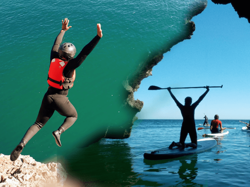 SUP Caves + Coasteering with Coastline Algarve in Portugal