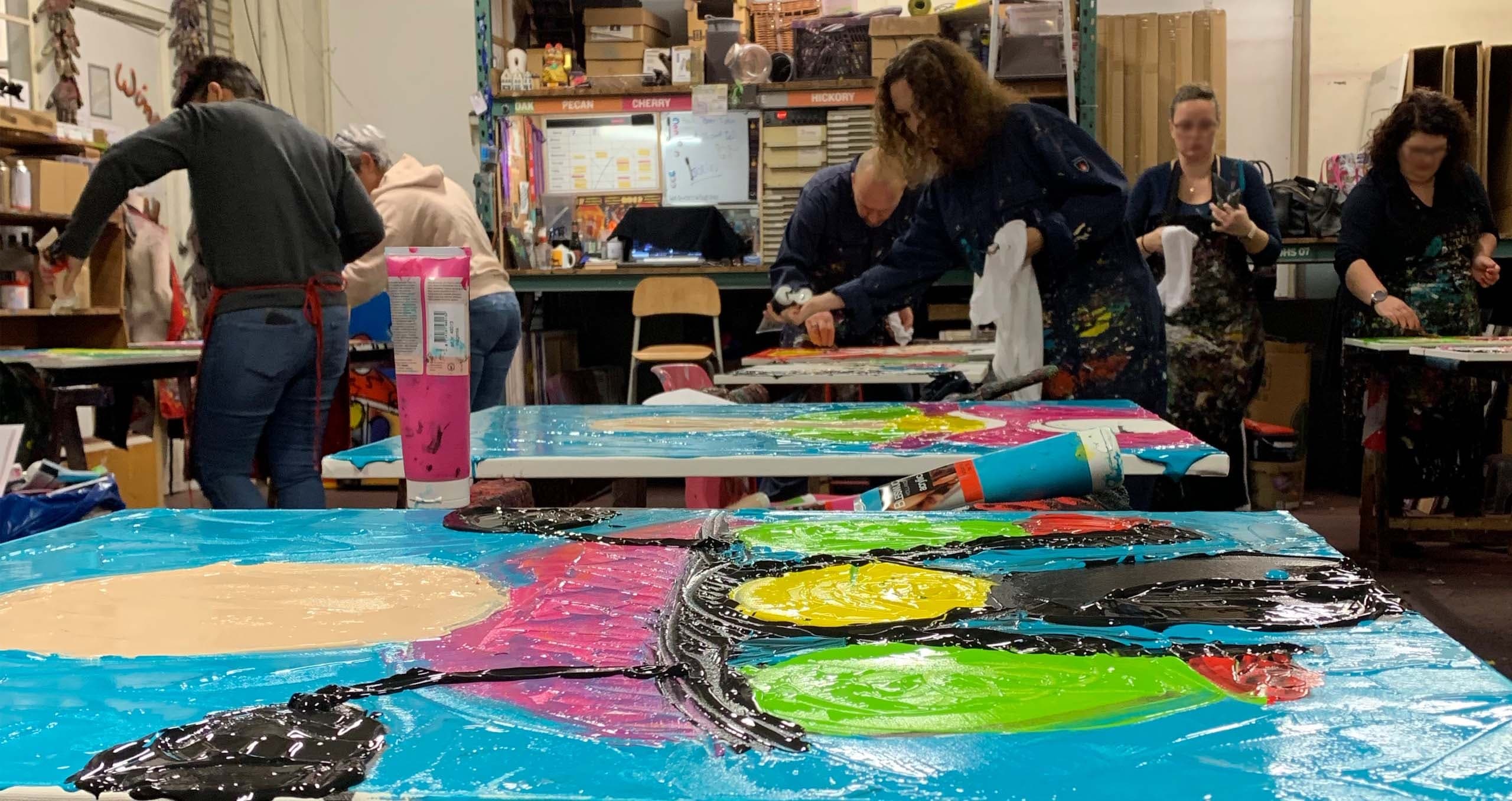 Wine-Style Painting Workshop at Wine Art Gallery, Roosendaal