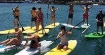 Stand Up Paddleboarding with Clear Boards on Great Lakes