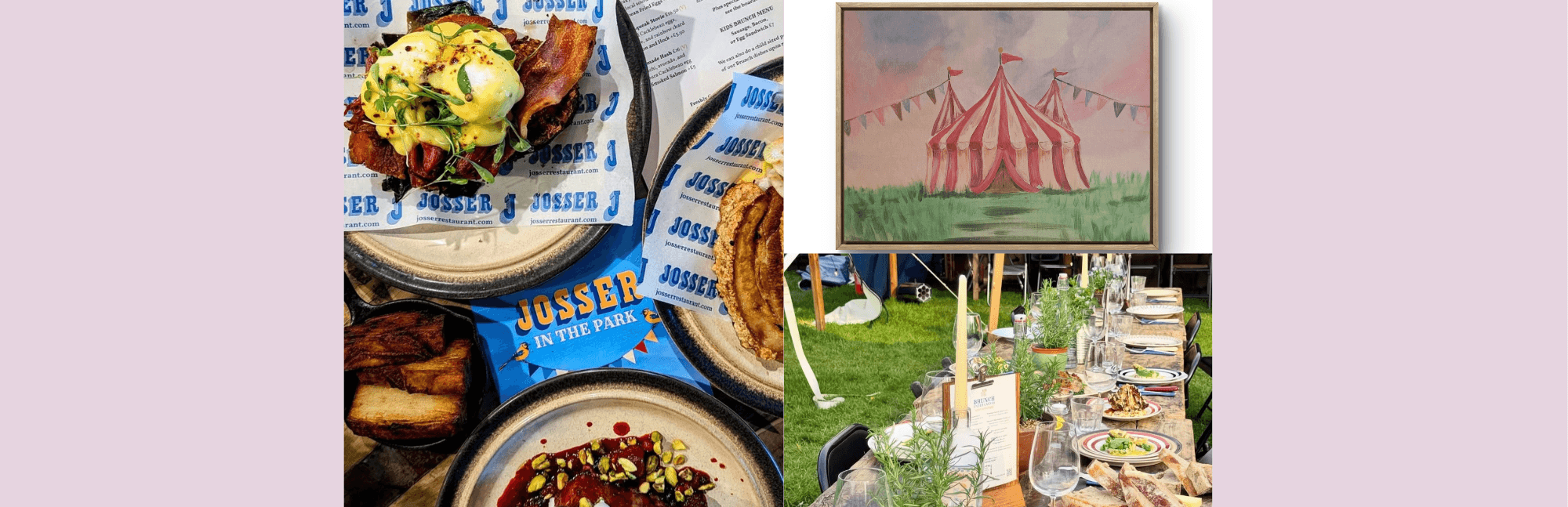 Alfresco dining and paint party with outdoor table setup