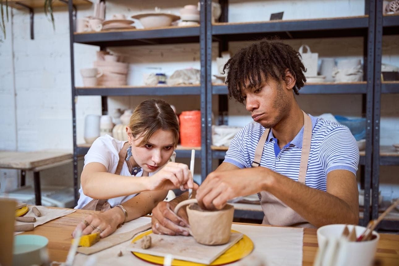 Four-Hour High School Art Workshop in Orlando — Pottery, Painting & Mixed Media