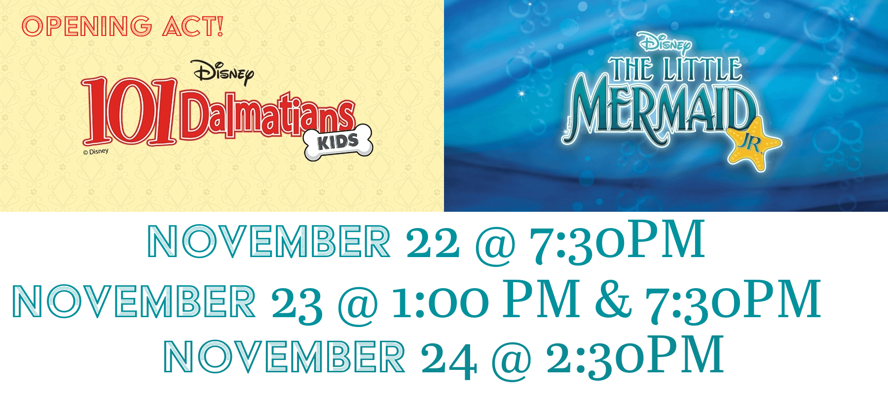 Experience the Magic of Little Mermaid, Jr and 101 Dalmatians, Kids in Martinsburg