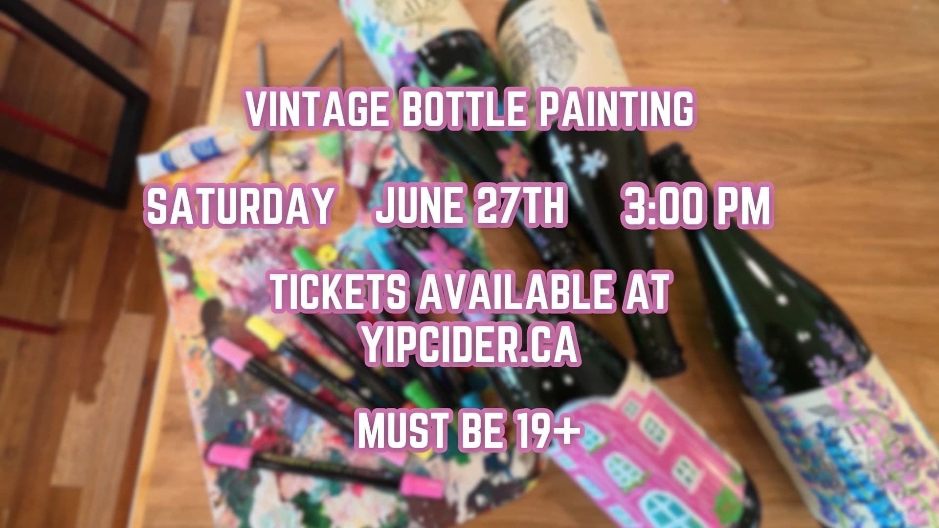 Paint & Sip: Vintage Bottle Painting Workshop in Long Reach, New Brunswick photo 1