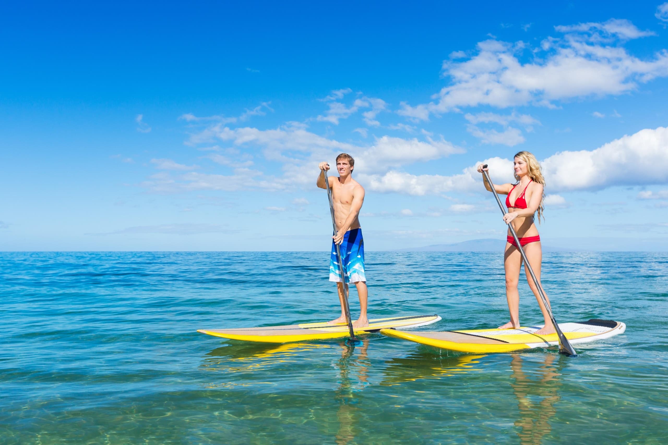 Stand Up Paddleboarding in Wailea-Makena, Hawaii