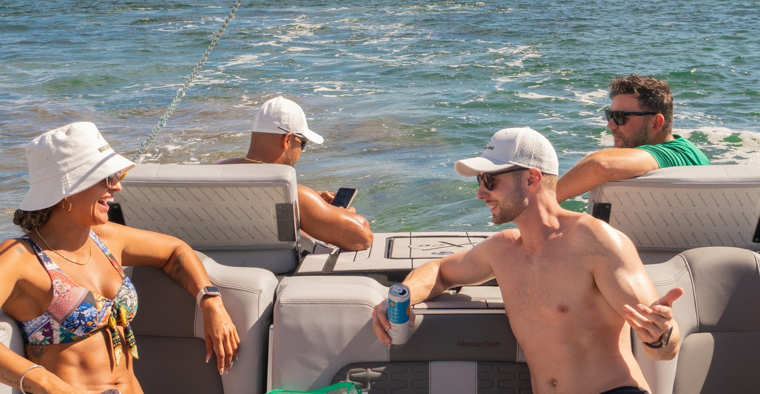 Open Wakesurf Social on Biscayne Bay - Coconut Grove Group Wakesurfing