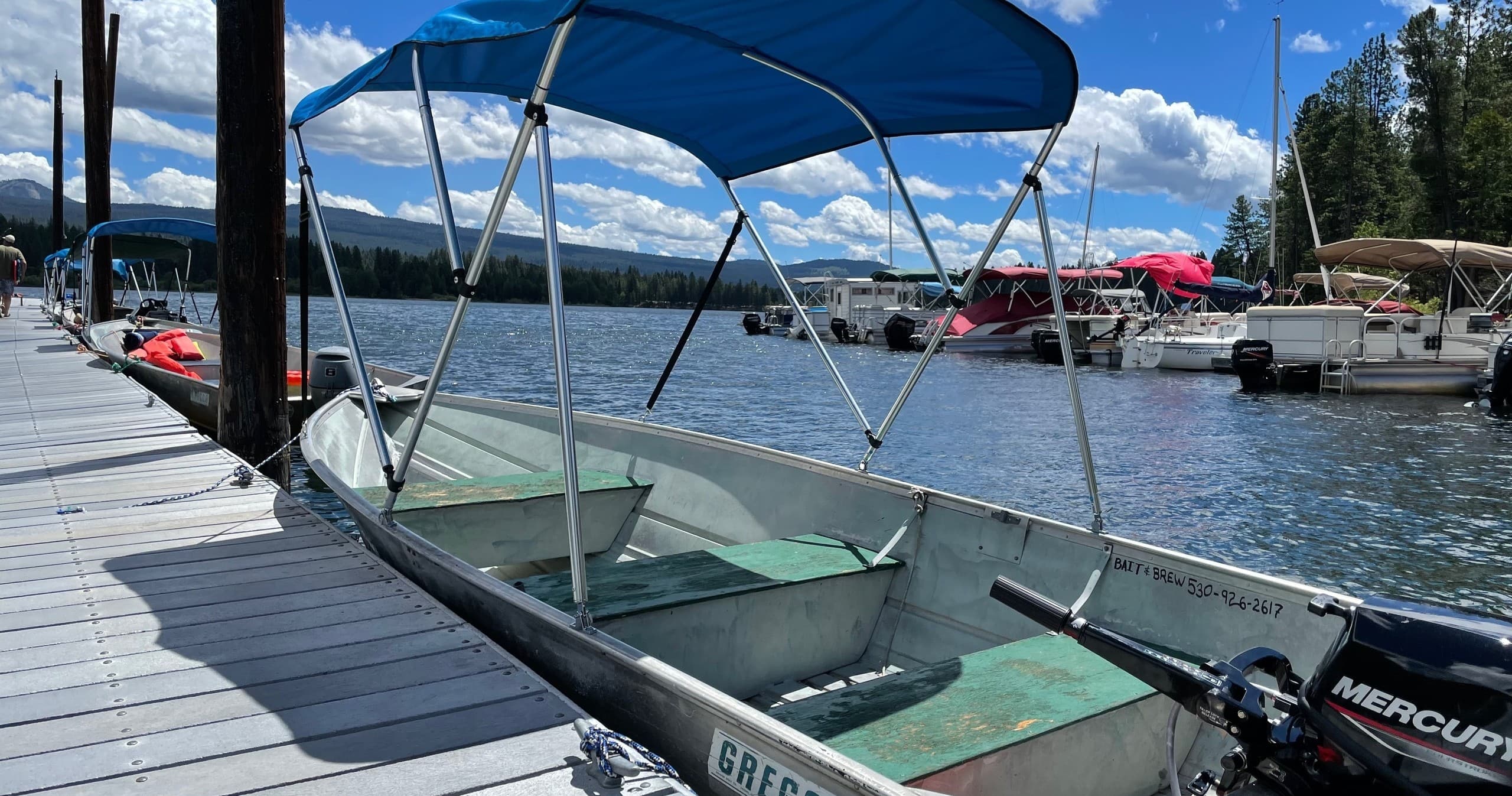 Standard Fisher Boat Fishing on Mount Shasta Waters